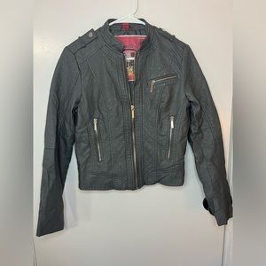 Collection by Bernard faux leather zip up jacket